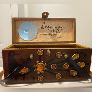 Enid Collins Coq D’or wooden box bag 1966 Rare